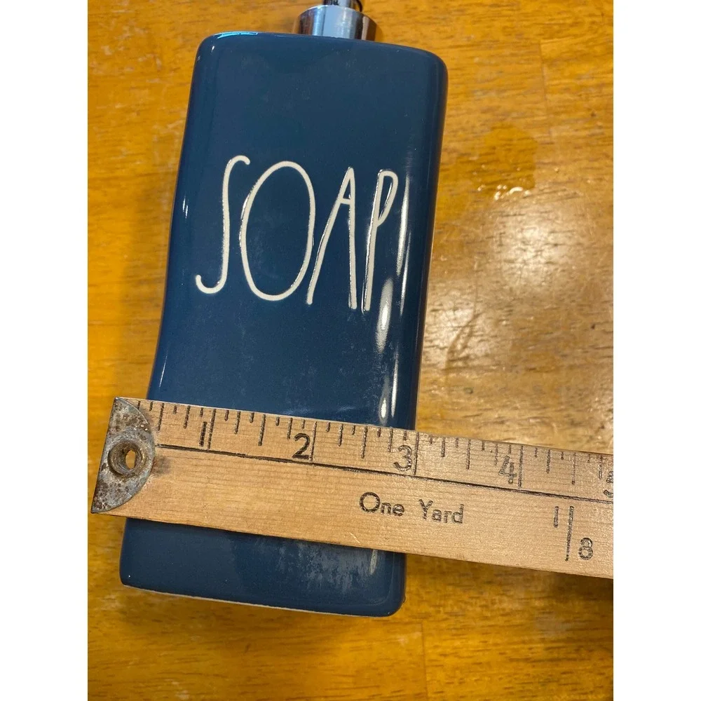 Rae Dunn Soap Dispenser Home Blue Excellent Ceramic Farmhouse Pump